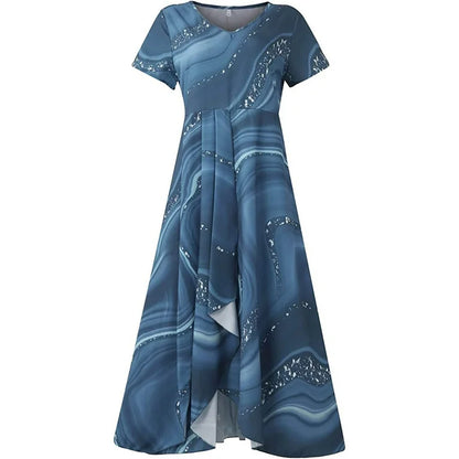 Stella™ | Midikleid mit Wirbelmuster und V-Ausschnitt