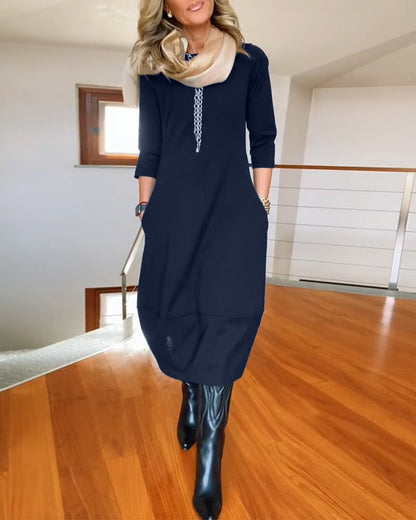 Nele™ | Raffiniertes Midi-Kleid