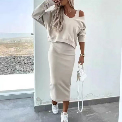 Edith™ | Zweiteiliges Off-Shoulder Set