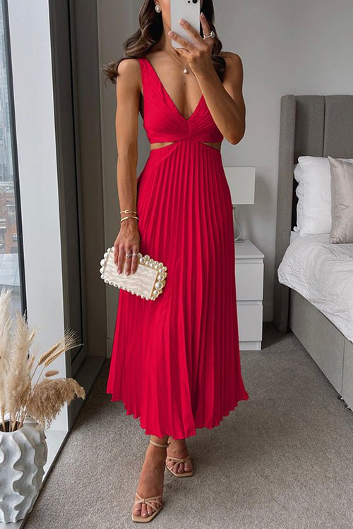 Patrice™ | Midikleid mit Falten und Cut-Outs