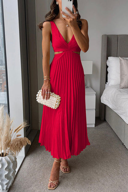 Patrice™ | Midikleid mit Falten und Cut-Outs