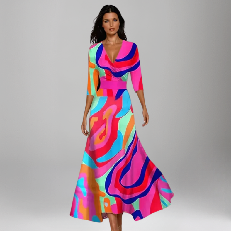 Ella™ | Wickel-Maxikleid