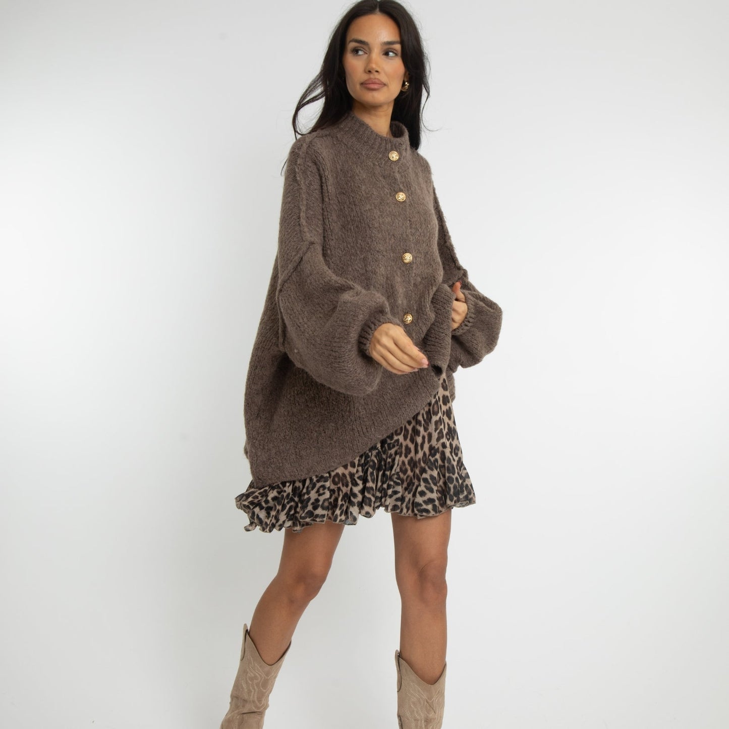 Jewelina | Gestrickte Strickjacke