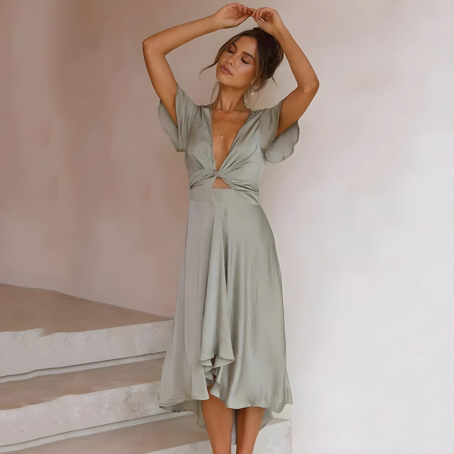 Elina™ | Midikleid mit Knotendetail