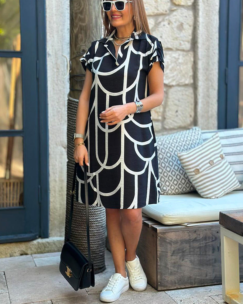 Anneliese™ | Polokleid mit grafischem Print