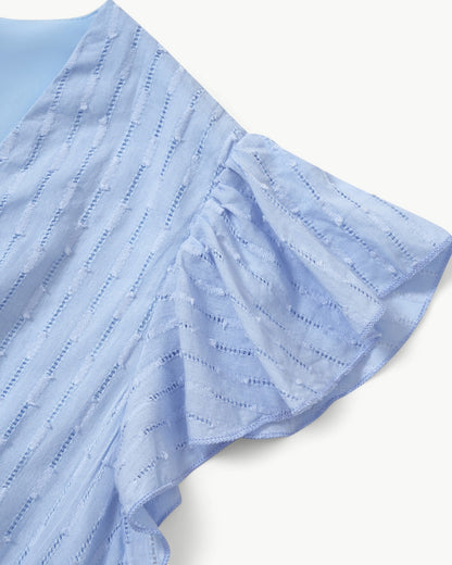 Hilaire™ | Midikleid mit Knopfleiste & Volantärmeln