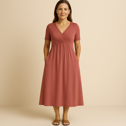 Corazon™ | Midikleid mit V-Ausschnitt