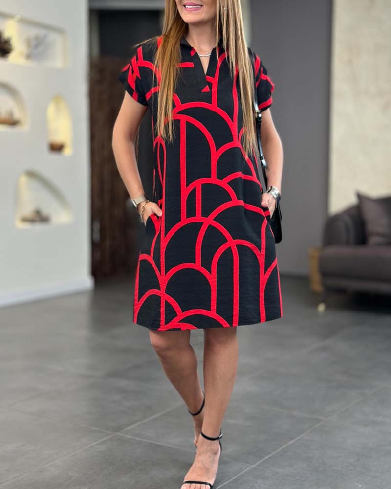 Anneliese™ | Polokleid mit grafischem Print