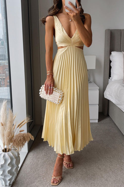 Patrice™ | Midikleid mit Falten und Cut-Outs