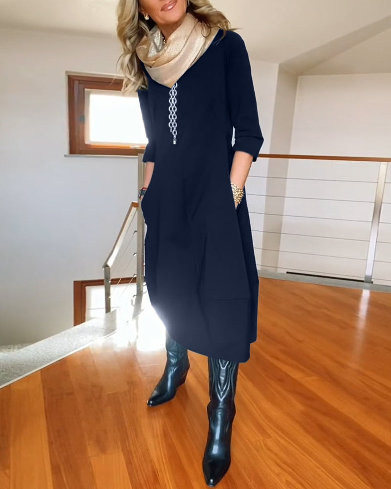 Nele™ | Raffiniertes Midi-Kleid