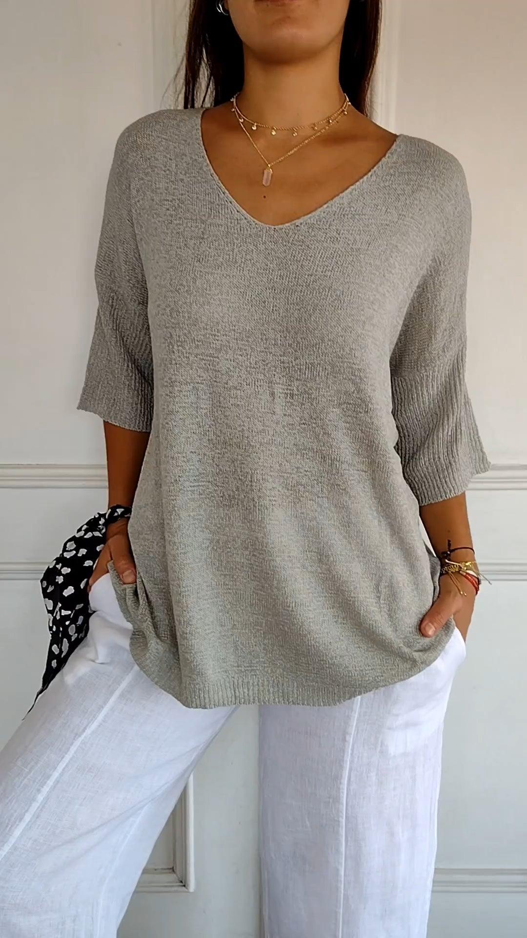 Laura™ | Luftiger V-Ausschnitt Pullover