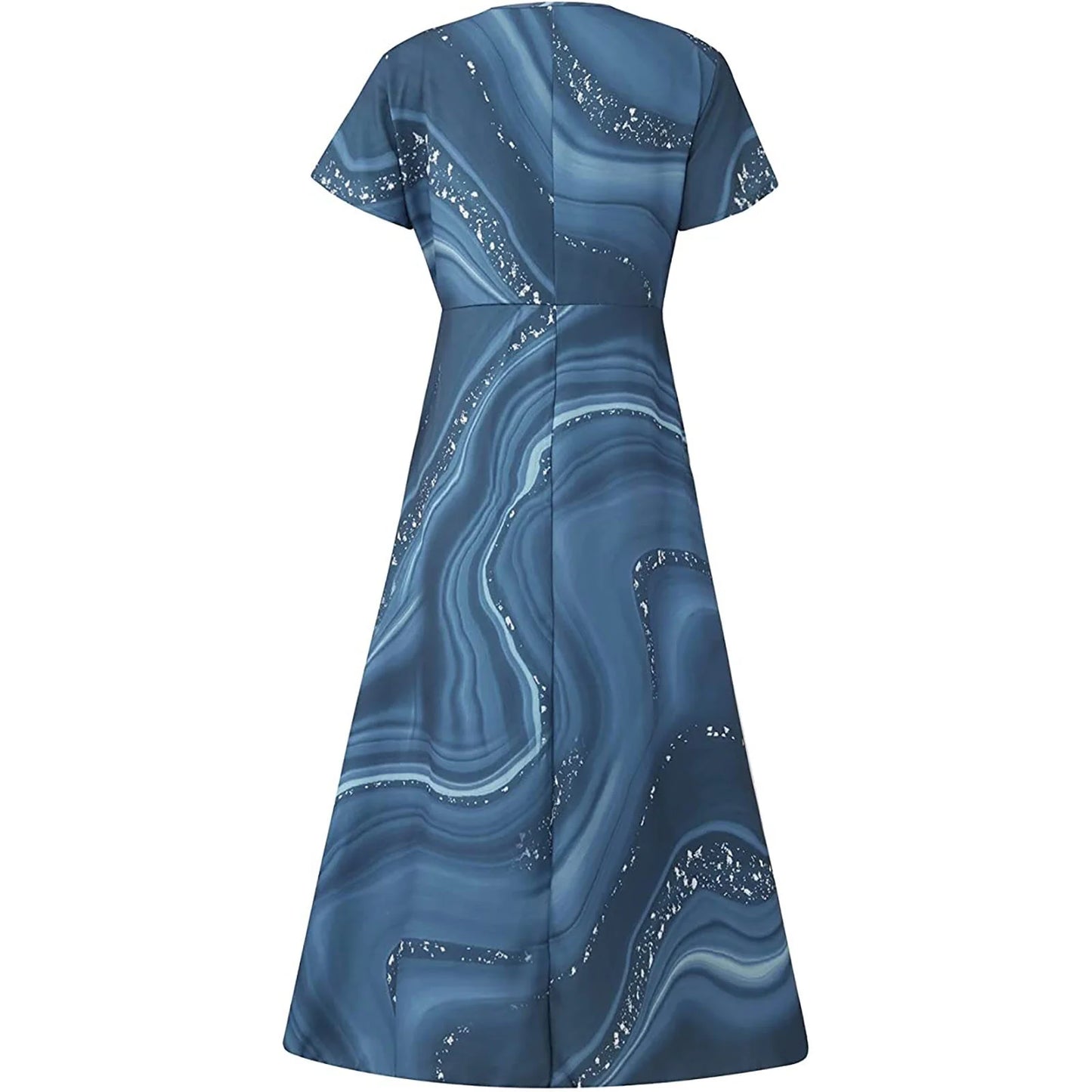 Stella™ | Midikleid mit Wirbelmuster und V-Ausschnitt