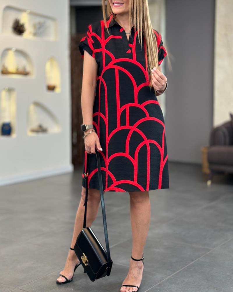 Anneliese™ | Polokleid mit grafischem Print