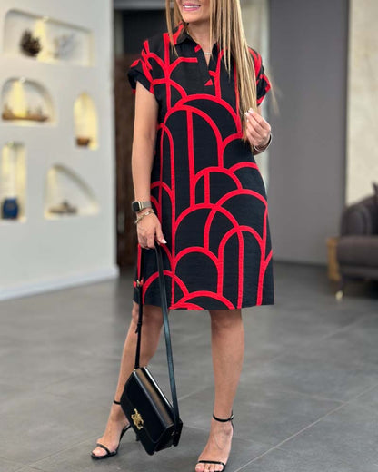 Anneliese™ | Polokleid mit grafischem Print