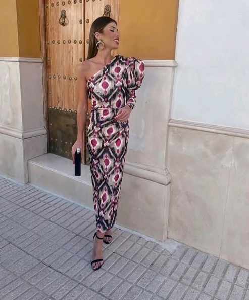 Yllana™ | Abstraktes Asymmetrisches Kleid