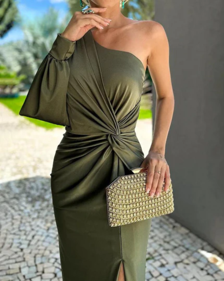 Clarisse™ | One-Shoulder Drapiertes Kleid