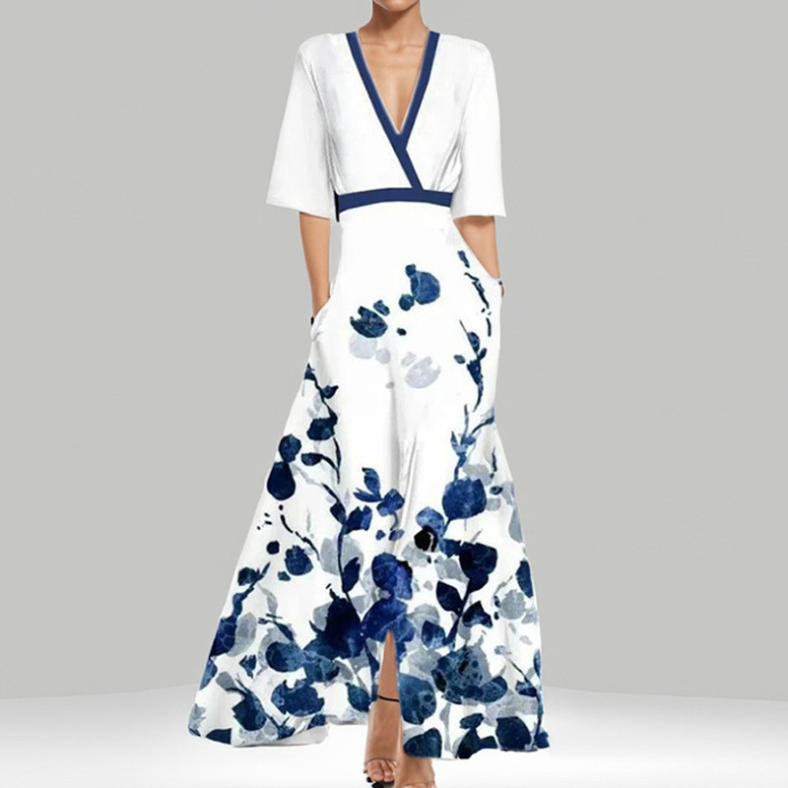Elise™ | Florale Eleganz Maxi-Kleid