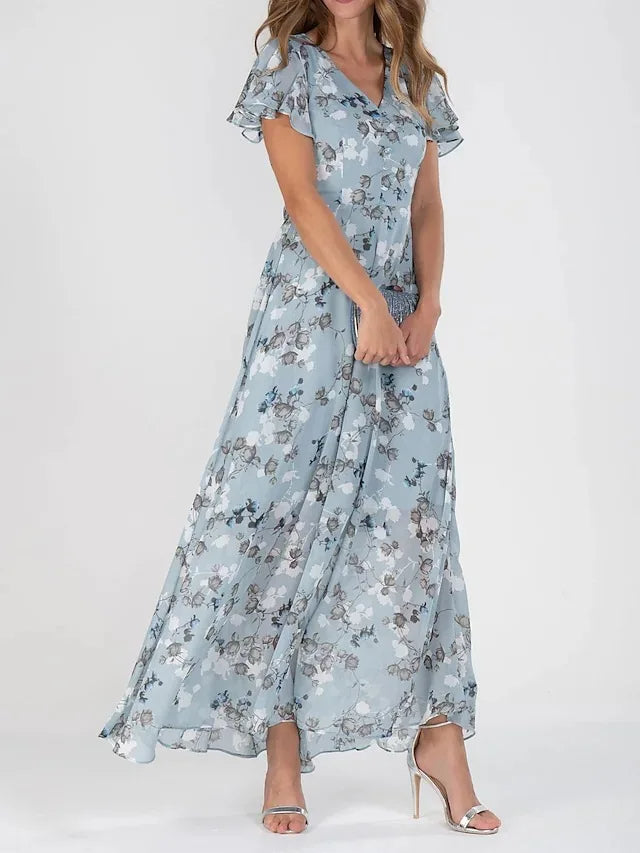 Anette™ | Blumenkleid mit Volantärmeln