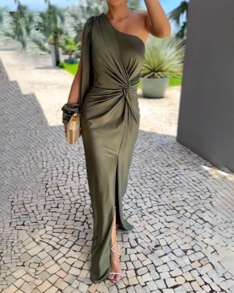 Clarisse™ | One-Shoulder Drapiertes Kleid