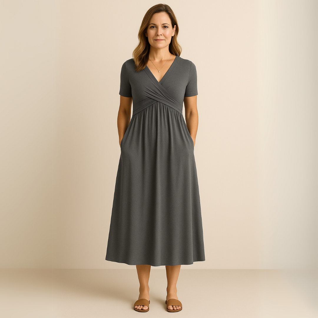 Corazon™ | Midikleid mit V-Ausschnitt