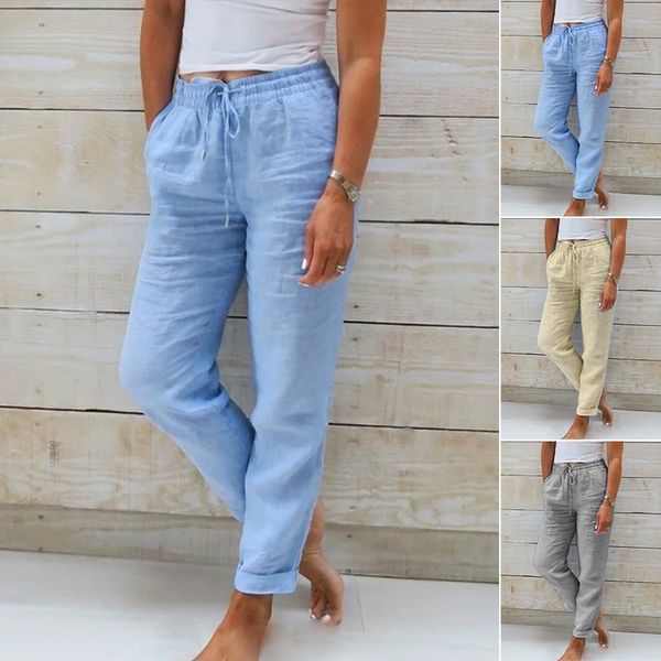 Monika™ | Leinenhose mit Kordelzug
