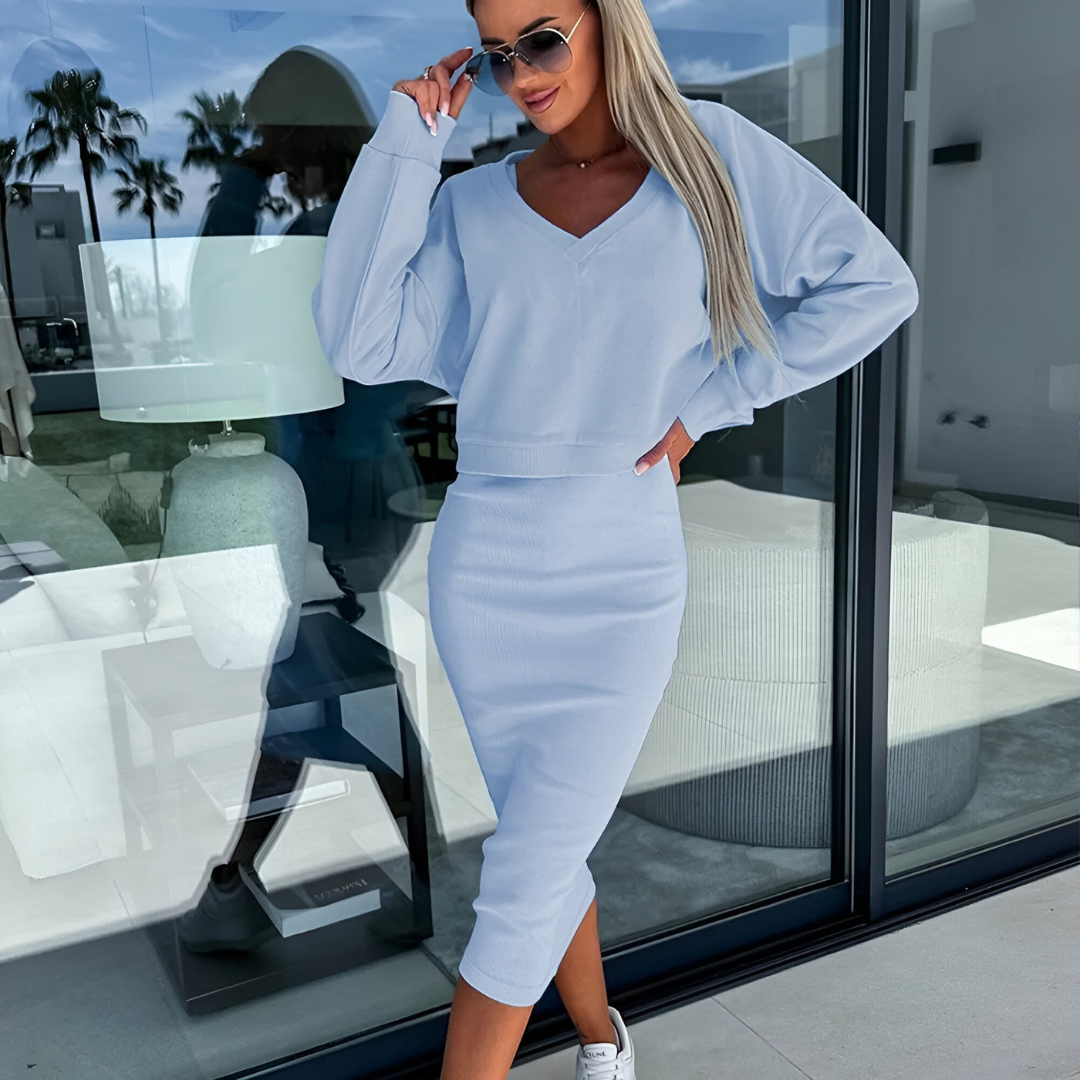 Edith™ | Zweiteiliges Off-Shoulder Set