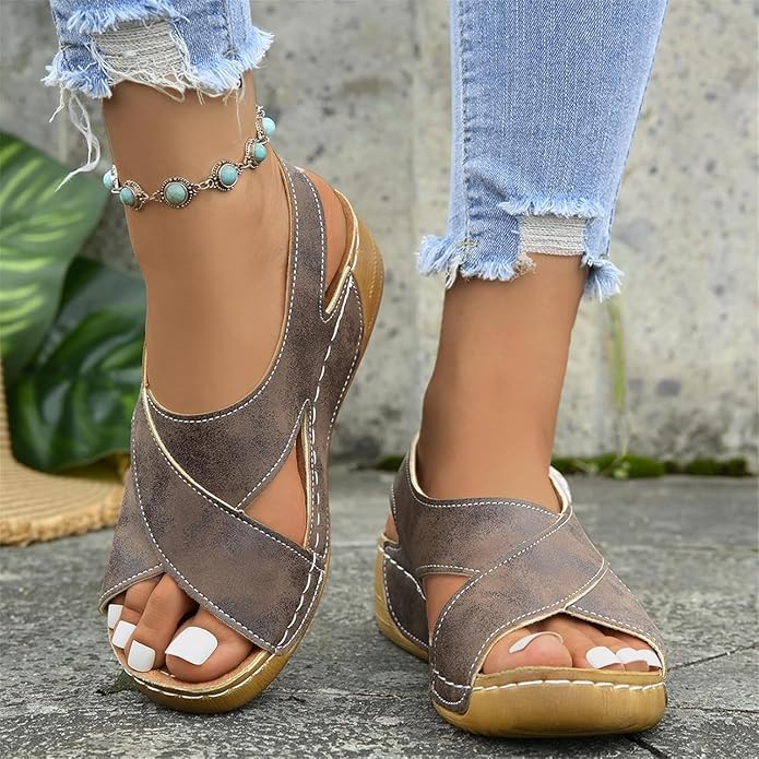 Lotte™ | Keilsandalen mit Kreuzriemen