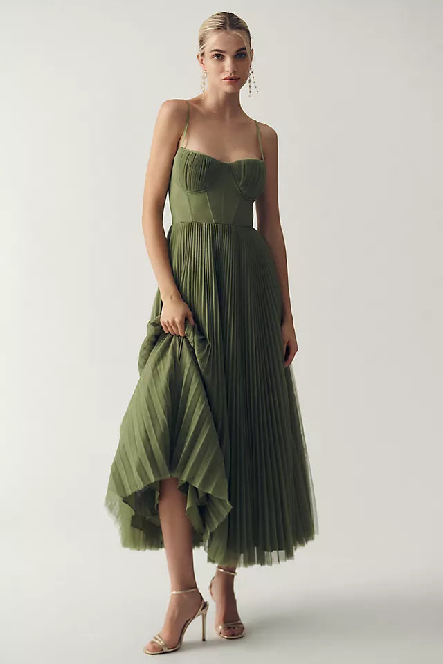 Elara™ | Korsett-Plisseekleid aus Tüll