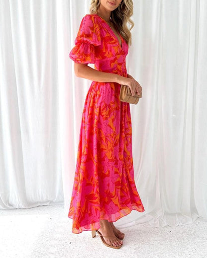 Derana™ | Maxikleid mit auffälligem Blumenmuster