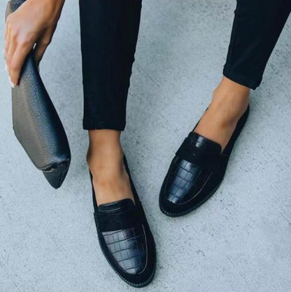 Liny™ | Klassische Loafer mit Krokodildetail