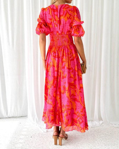 Derana™ | Maxikleid mit auffälligem Blumenmuster