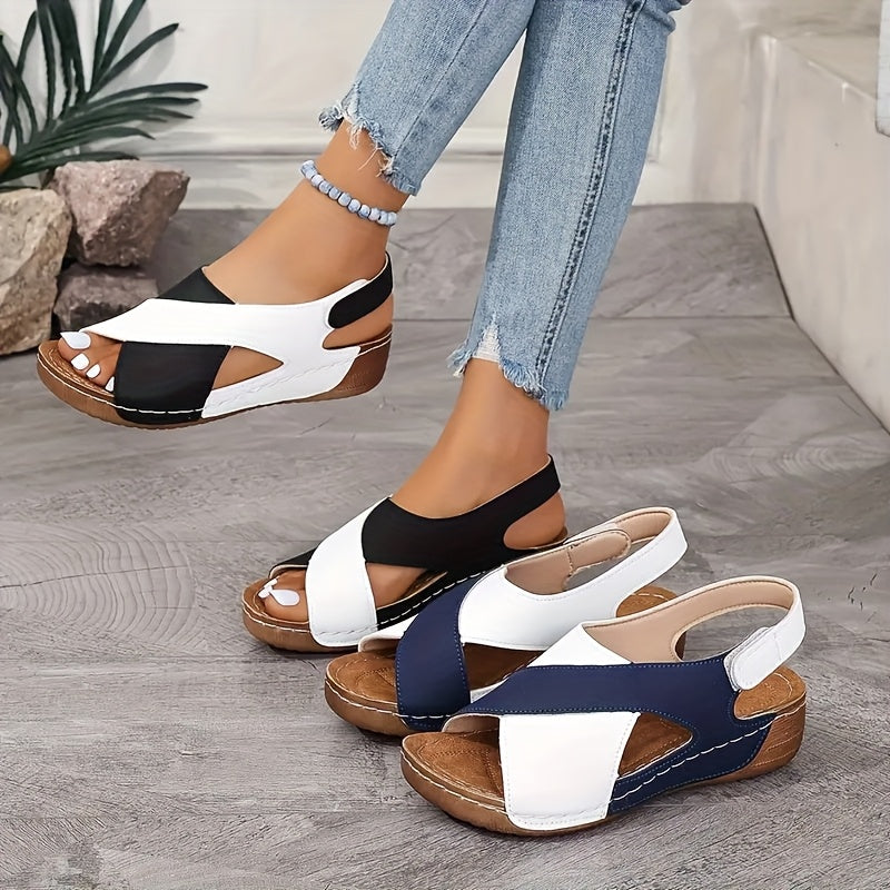 Lotte™ | Keilsandalen mit Kreuzriemen