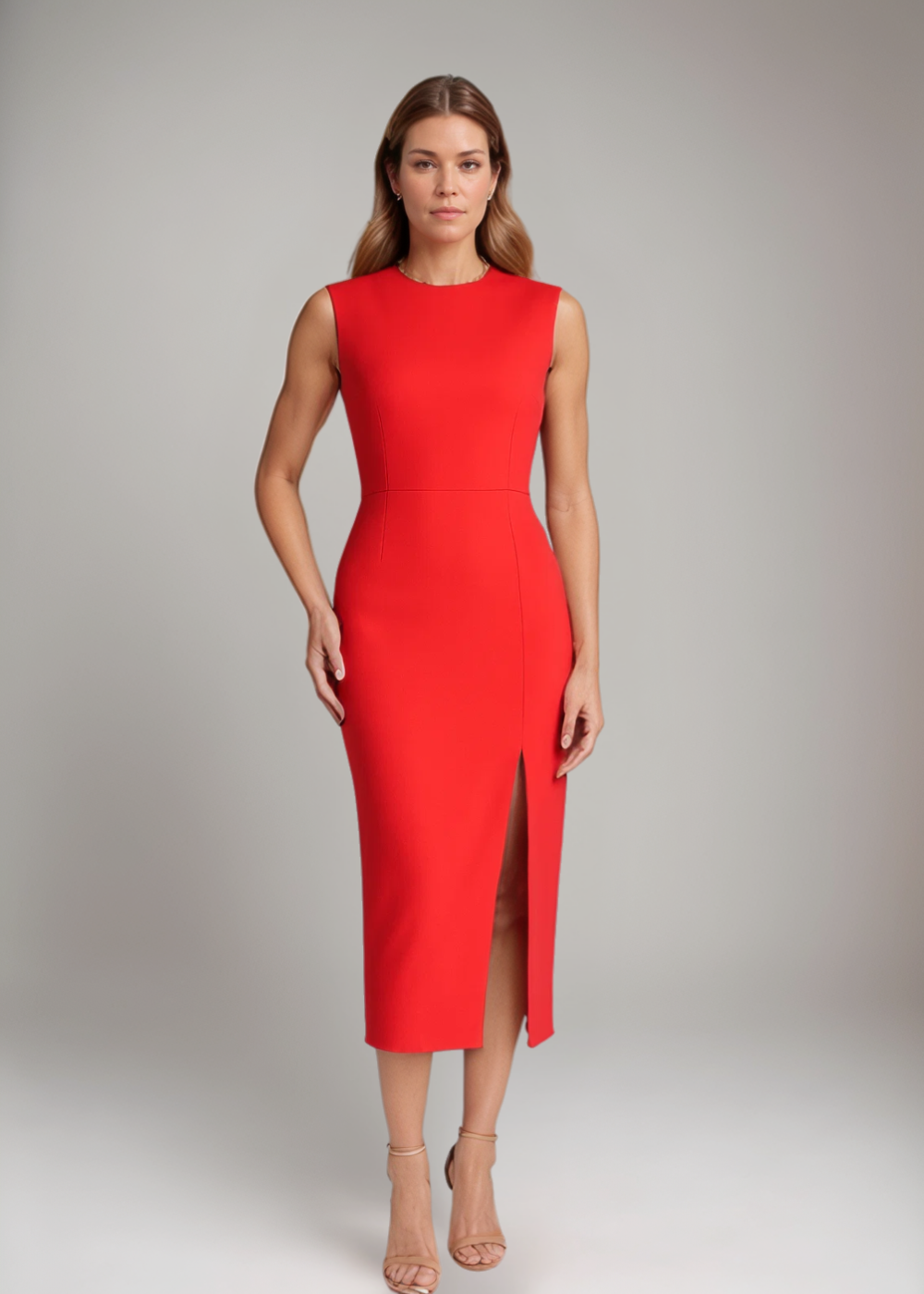 Carolin™ | Elegantes Ärmelloses Midikleid