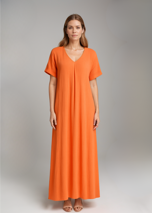 Naia™ | Fließendes Midikleid mit lockerer Passform