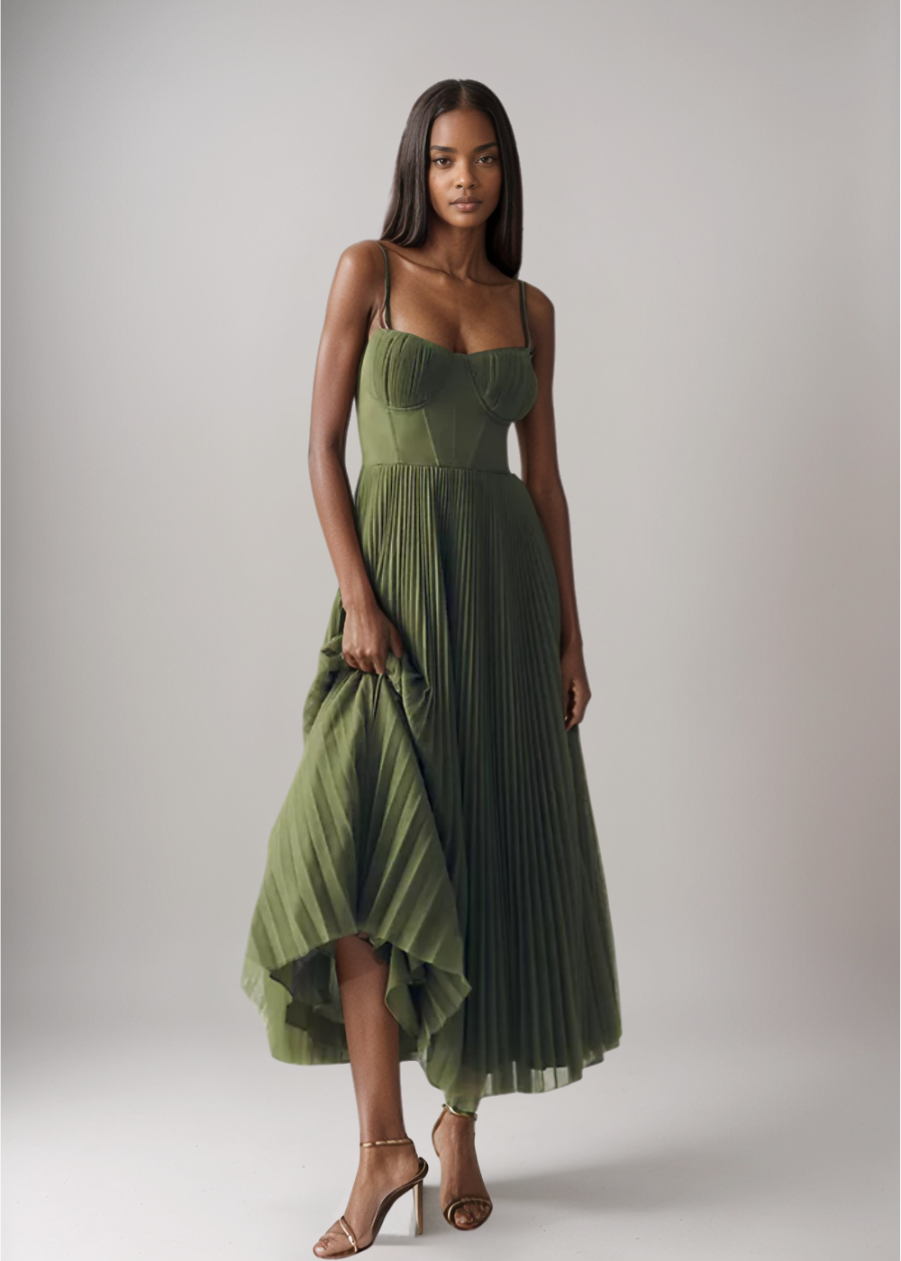 Elara™ | Korsett-Plisseekleid aus Tüll