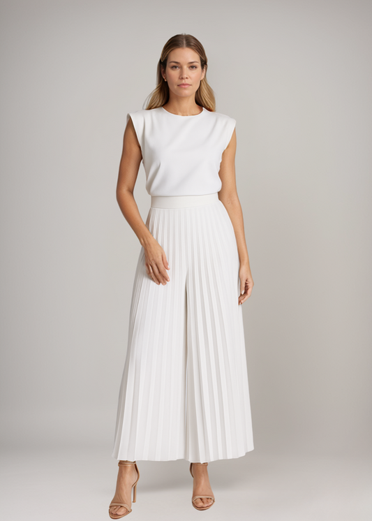 Lanie™ | Elegantes Set mit plissierter Palazzo-Hose
