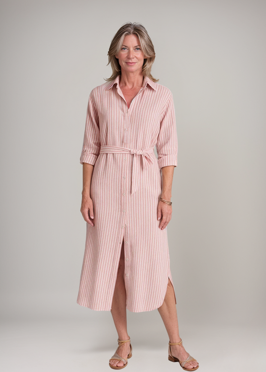 Della™ | Gestreiftes Hemdblusenkleid