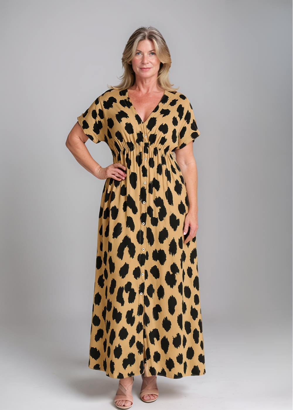 Fenja™ | Maxikleid mit Leopardenmuster