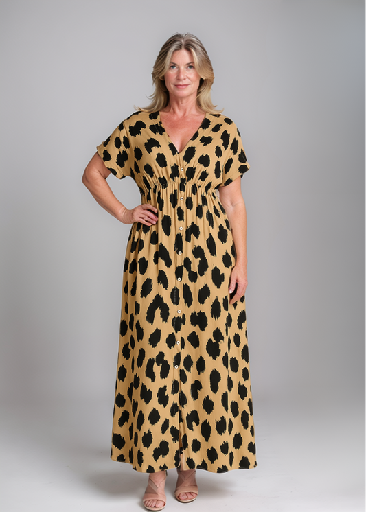 Fenja™ | Maxikleid mit Leopardenmuster