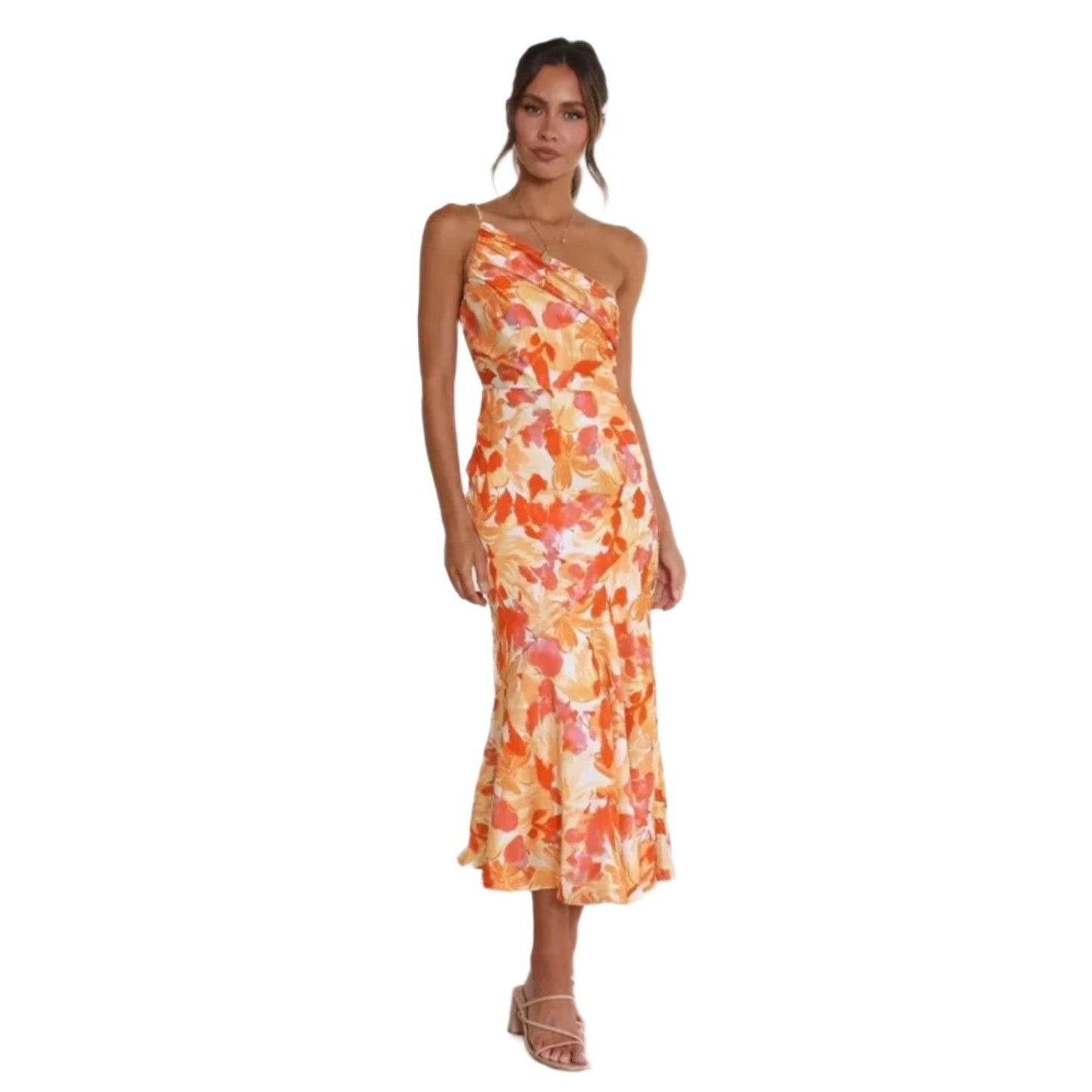 Viktoria™ | Asymmetrisches Maxikleid mit floralem Muster