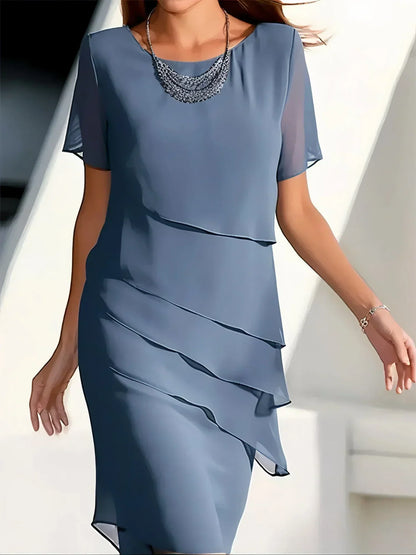 Juna™ | Chiffon-Midikleid