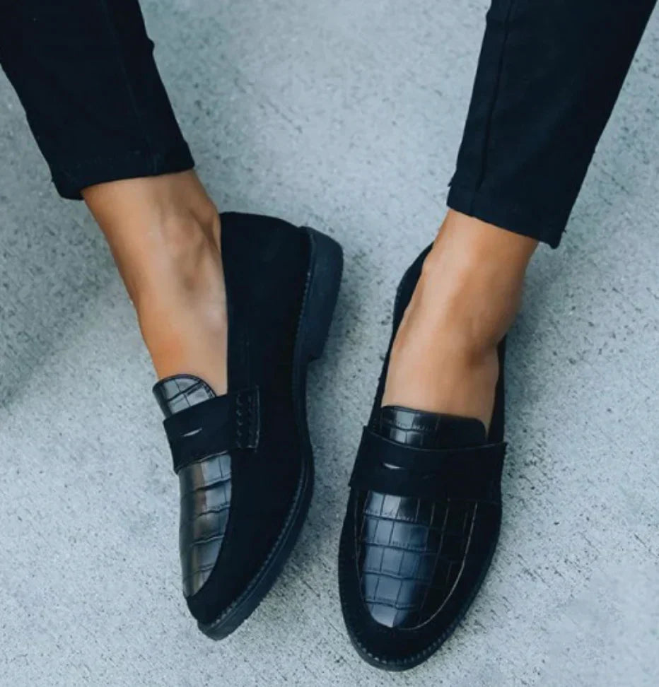 Liny™ | Klassische Loafer mit Krokodildetail