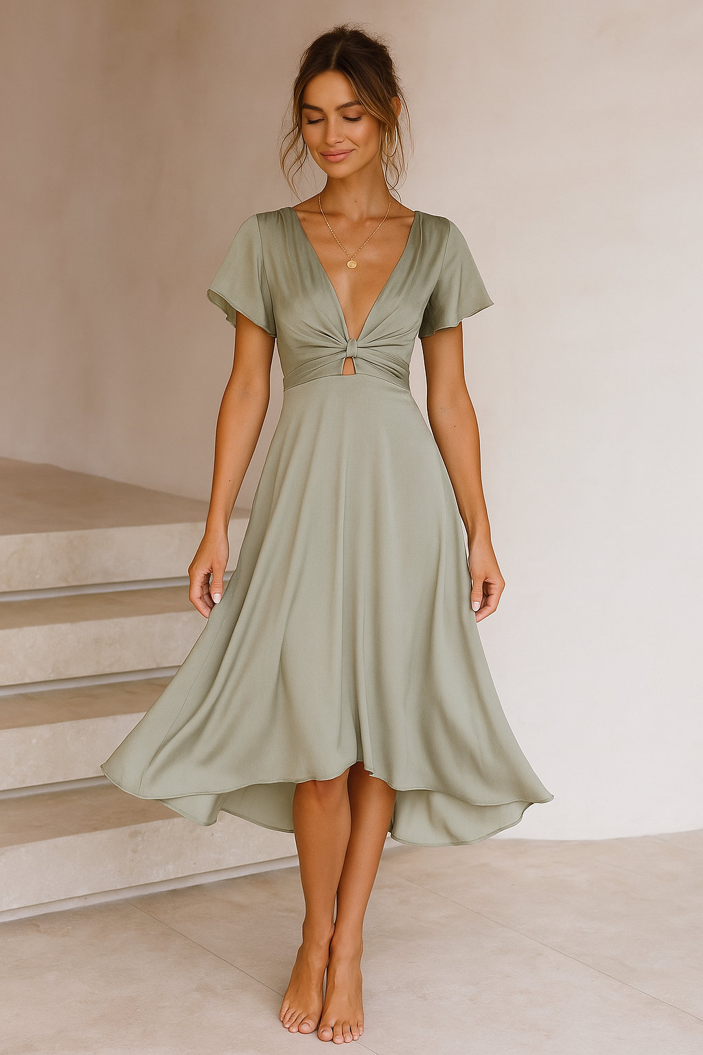 Elina™ | Midikleid mit Knotendetail