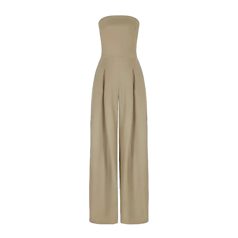 Chloe™ | Trägerloser Jumpsuit mit weitem Bein
