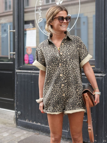 Nonette™ | Hemd-Overall mit Leopardenmuster