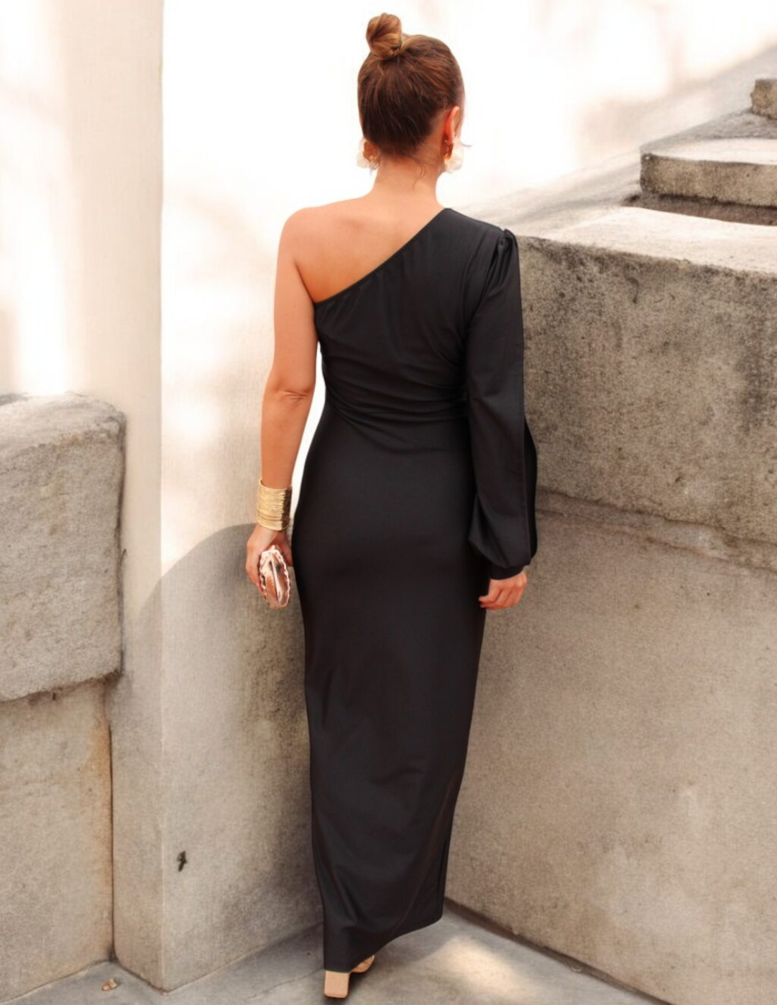 Alaysia™ | One-Shoulder Kleid mit Drapierung & Knoten