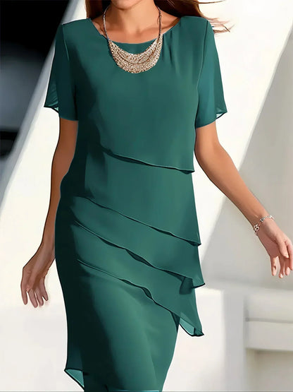 Juna™ | Chiffon-Midikleid