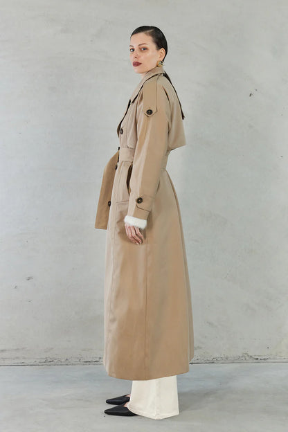 Mandy™ | Klassischer Trenchcoat mit Gürtel