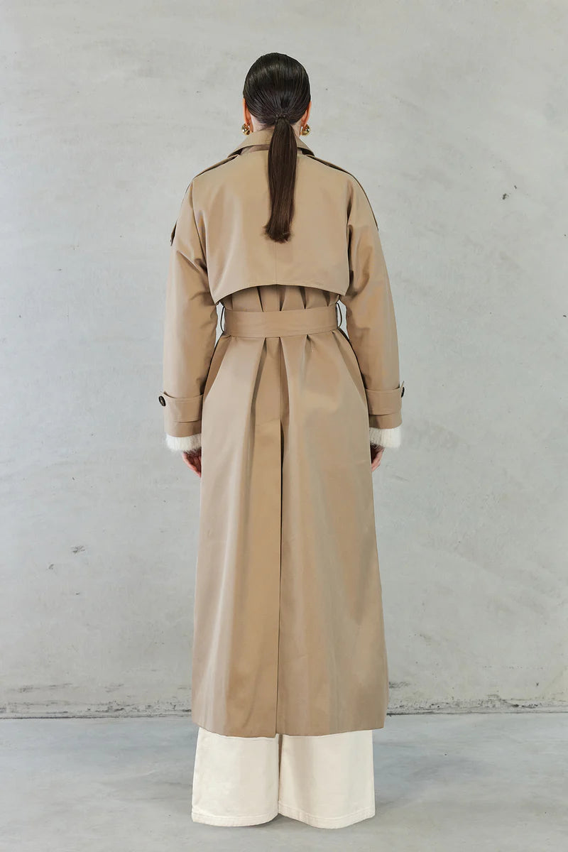 Mandy™ | Klassischer Trenchcoat mit Gürtel