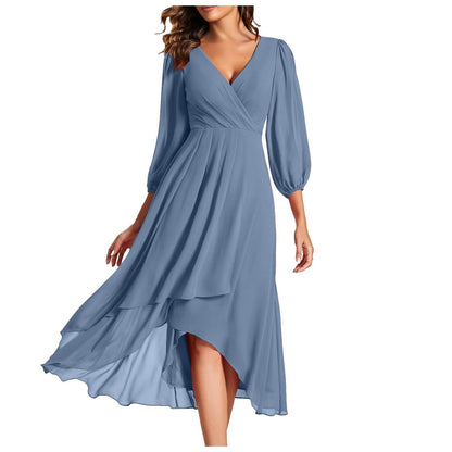 Becca™ | Chiffon-Midikleid mit V-Ausschnitt